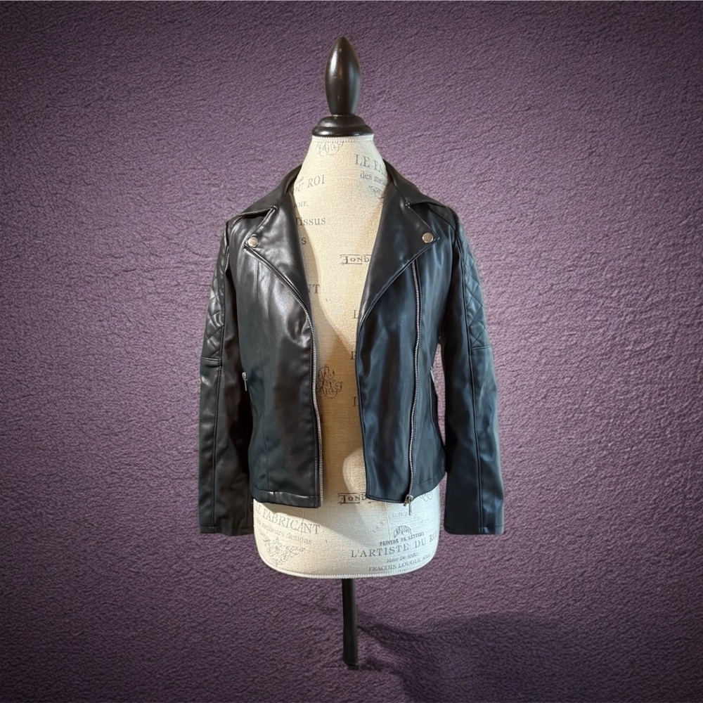 Art Class Faux Leather Moto Jacket